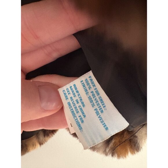 C&C California Faux Fur Leopard Print Sherpa Winter Coat Toddler Girls 3T - Picture 9 of 10